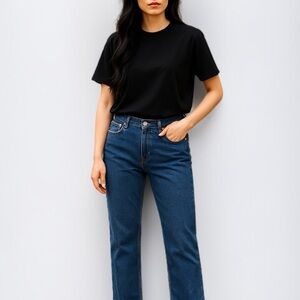 Vintage 80’s High Rise Straight Leg GWG Jeans In Medium Wash
